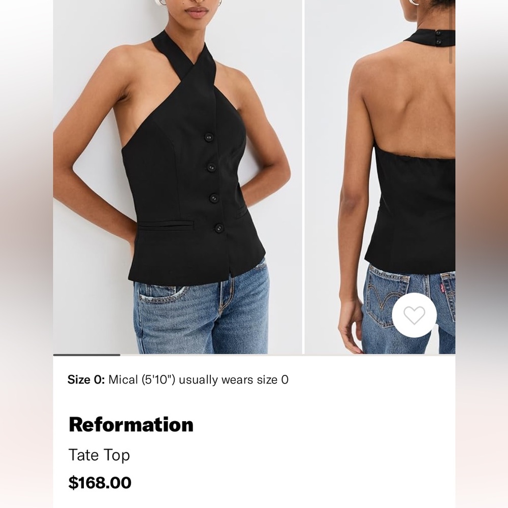 NWOT Reformation Tate Top Size 6 - Picture 5 of 6